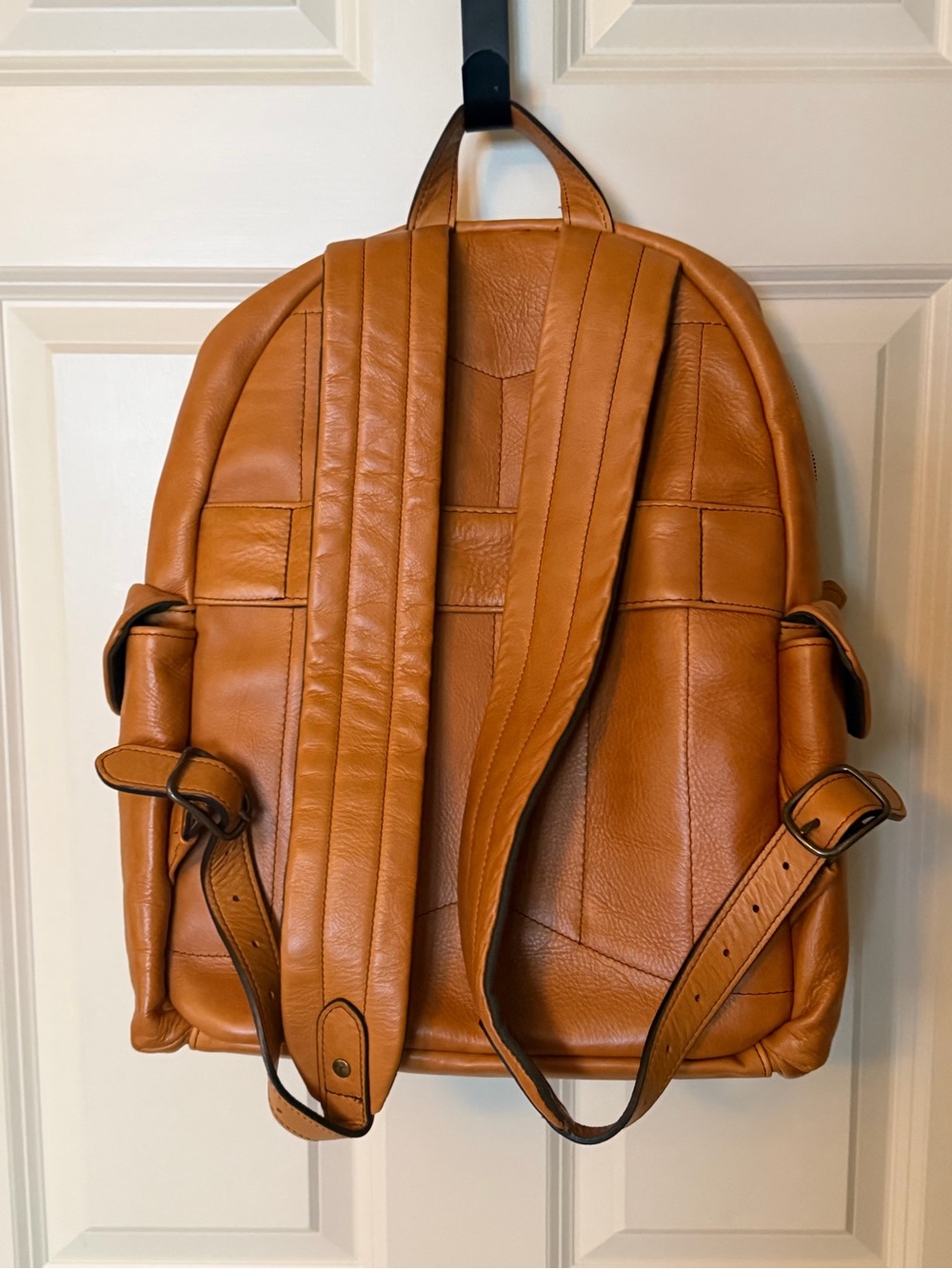 Tecovas Tan Leather Backpack - Men's Travel & Work Bag - Picture 2 of 4